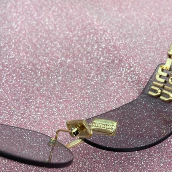 Miu Miu Gold Metal Sunglasses Gray Lenses main image 6